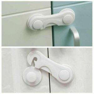 5x White Child  Locks cabinet,Cupboard Door Drawer Lock for Baby Safety From UK