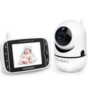 HelloBaby HB65 3.2 inch Baby Monitor w Remote Night Vision Pan Tilt LCD Screen